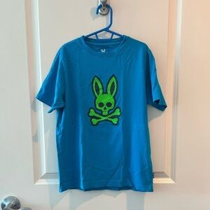 PSYCHO BUNNY KIDS BLUE CLAY JORDAN MESH T-SHIRT